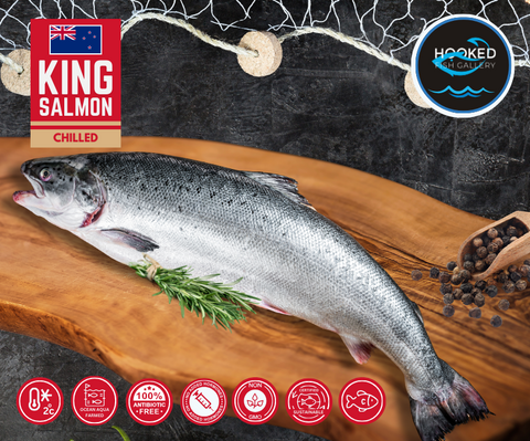 CHILLED - Whole New Zealand King Salmon (approx 7kg to 7.5kg)