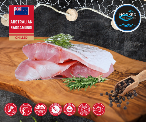 CHILLED - Barramundi Fillets, 5 x 180-220gm each (arrives 24/10)