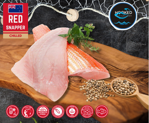 CHILLED NZ Snapper Fillets 2 × 190g to 230g fillets (arriving 24/10)