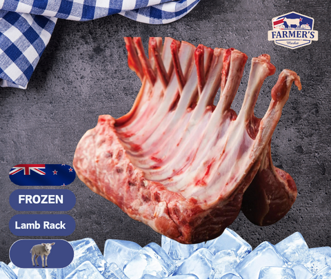 FROZEN - Rack of Lamb (Frenched Fat On), 870-970gm