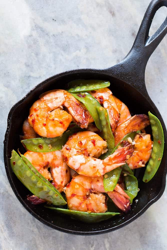 5 Ingredient Honey Chilli Garlic Tiger Prawns