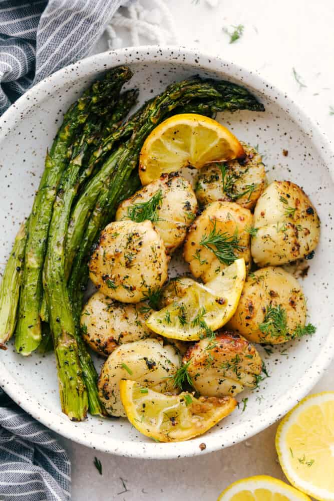 Air Fryer Lemon Dill Scallops