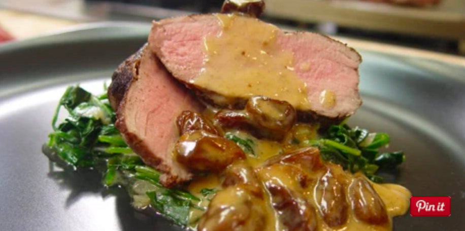 Allspice Rubbed Pork Tenderloin with Rum Raisin Sauce