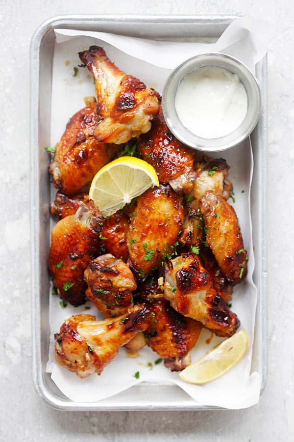 Baked Garlic Lemon Wings