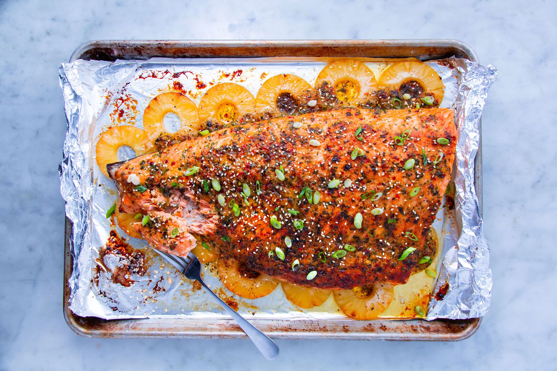 Baked Pineapple Whole Fillet Salmon