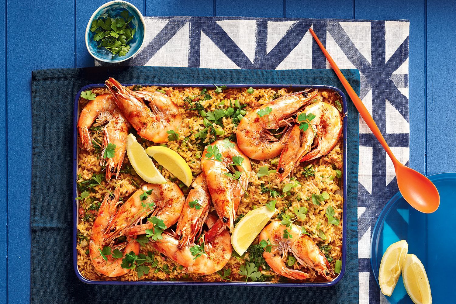 Baked Rice and Prawns