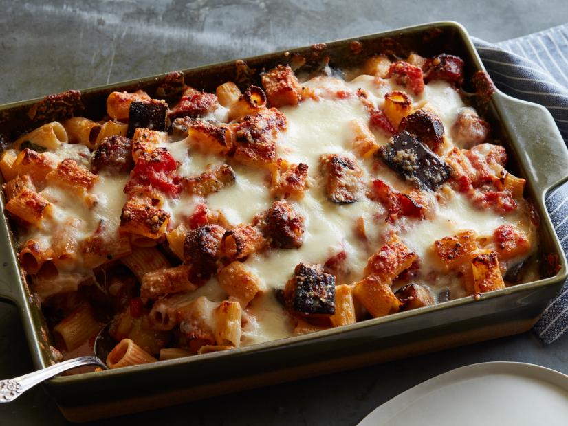 Baked Rigatoni with Eggplant and Sausage