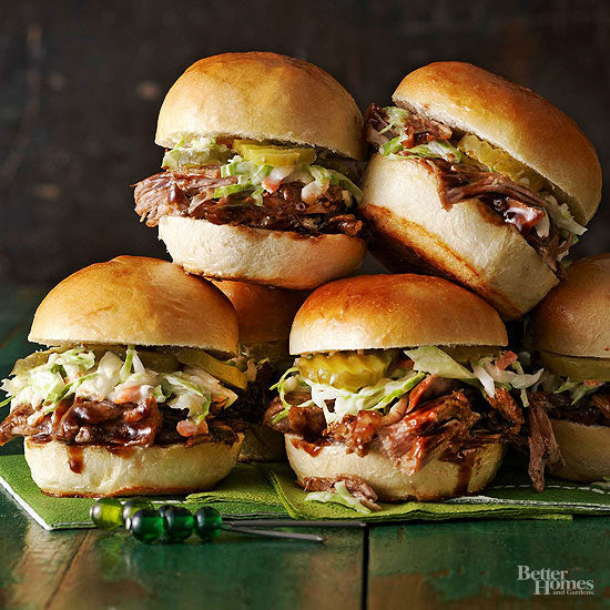 Balsamic Vinegar and Honey Pulled-Pork Sliders