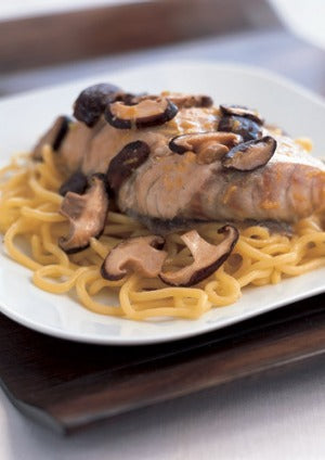 Barramundi Steaks with Shiitake Mushrooms