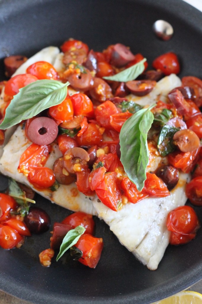 Barramundi in Tomato Basil White Wine Sauce