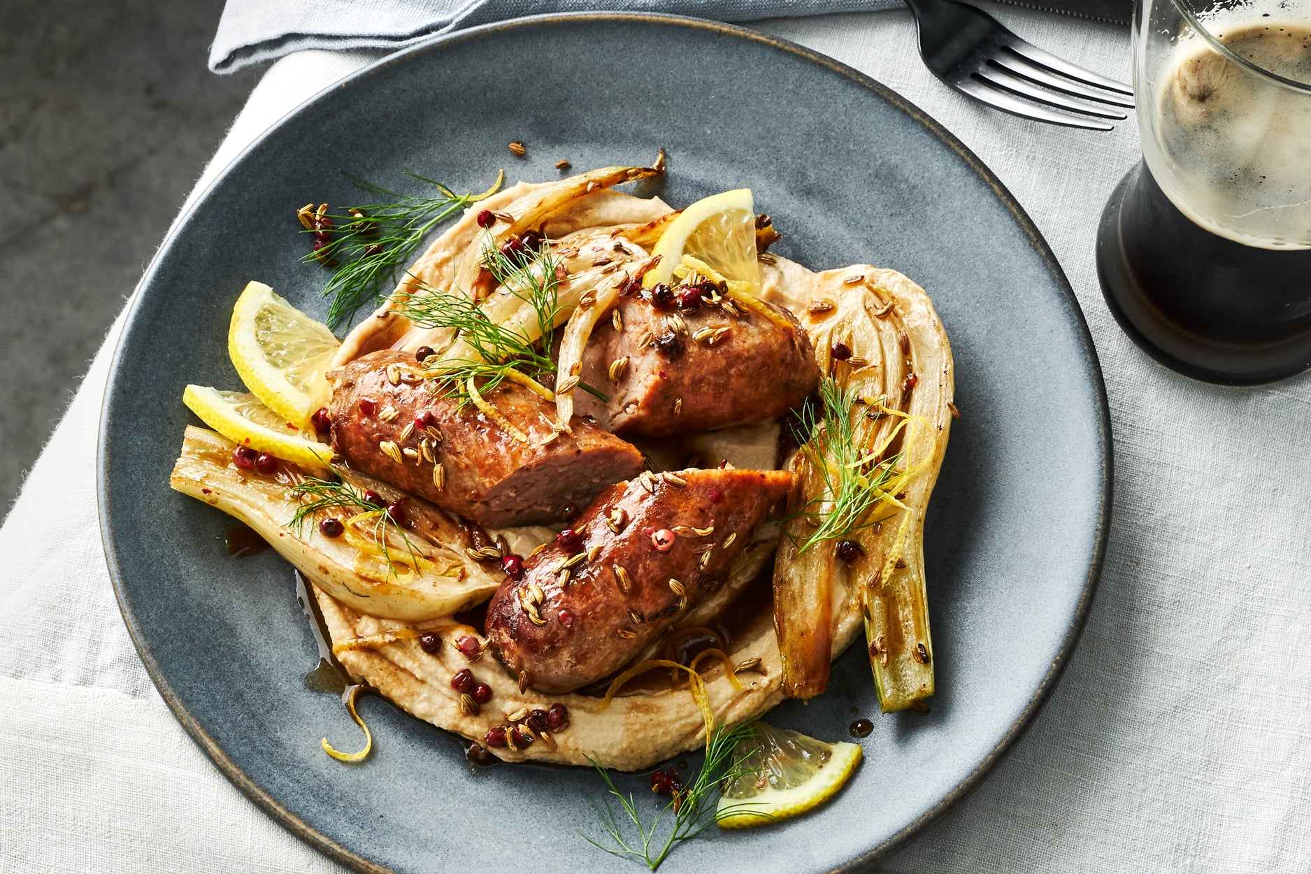 Braised Sausage and Fennel with Toasted Spices