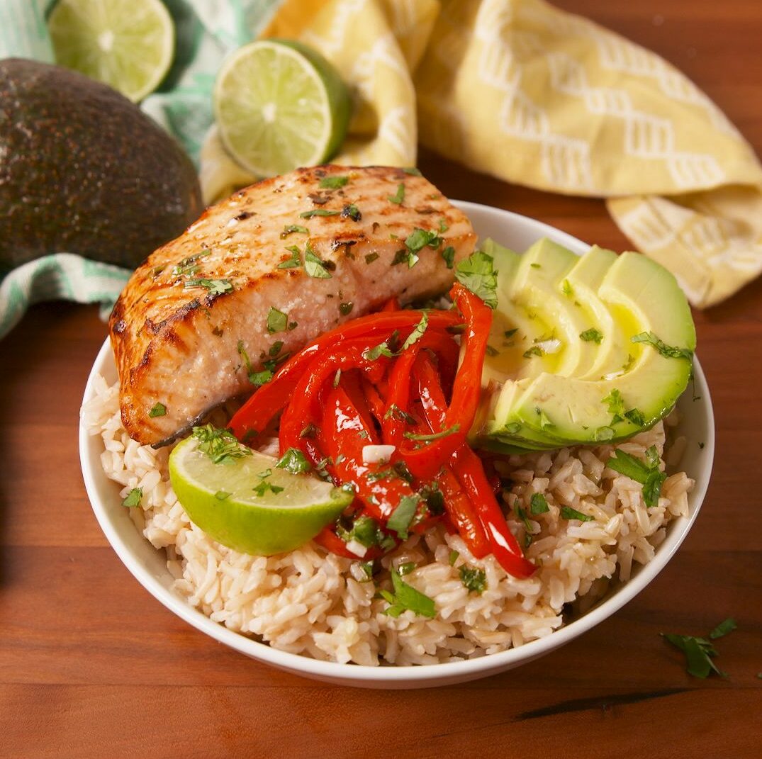 Cilantro Lime Salmon Bowls