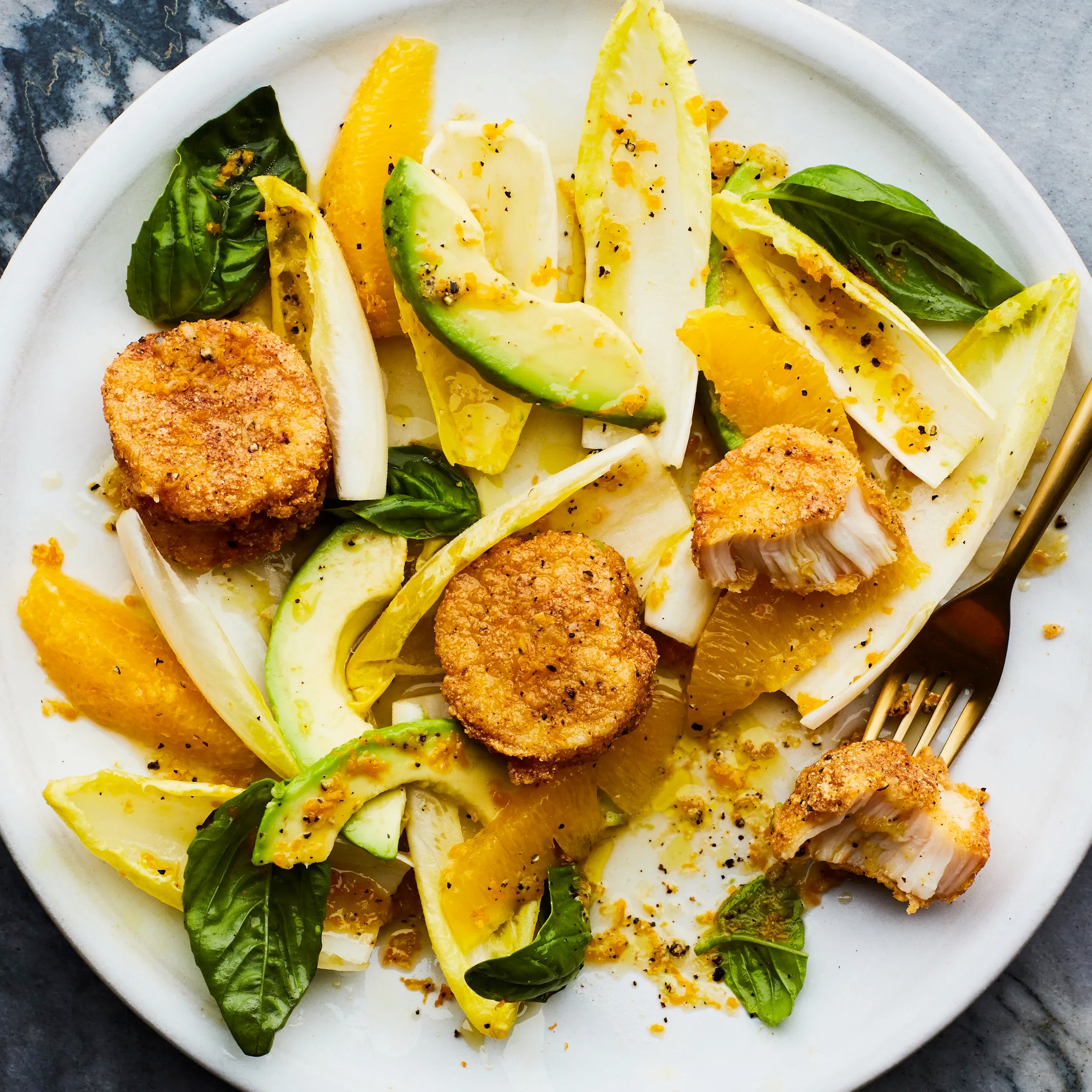 Crispy Scallop Salad