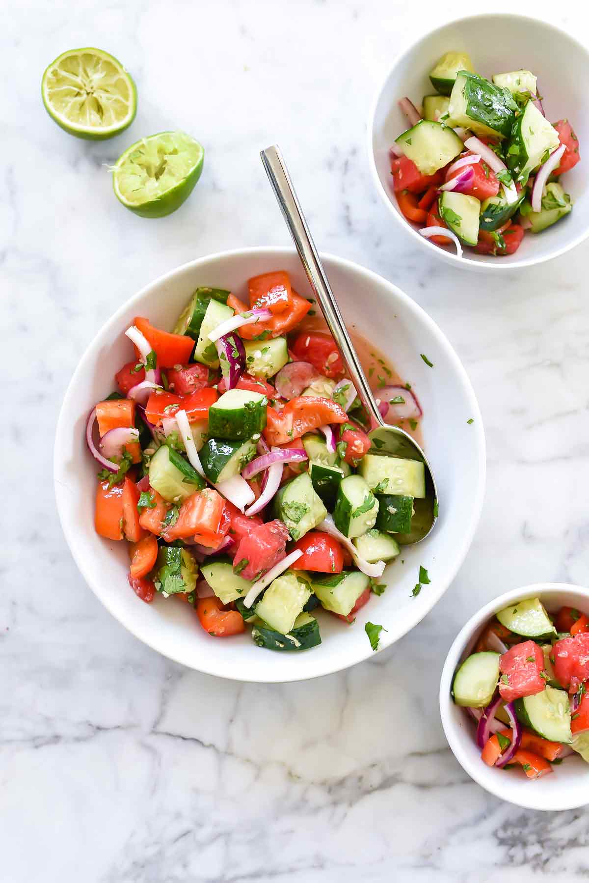 Crunchy Asian Cucumber Watermelon Salad