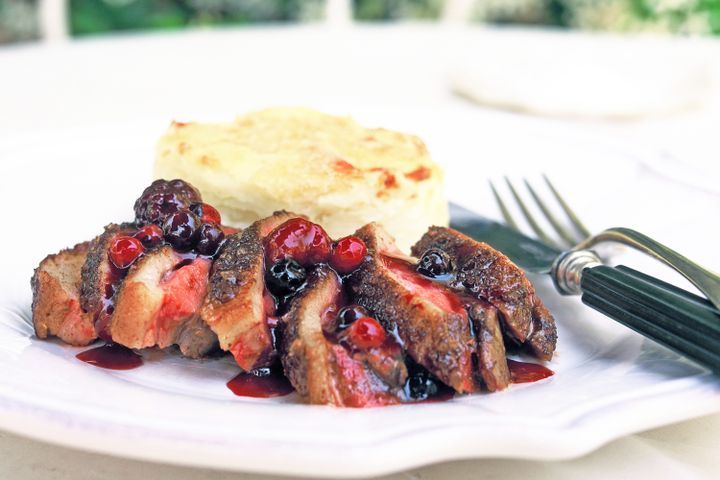 Duck Breasts with Berries
