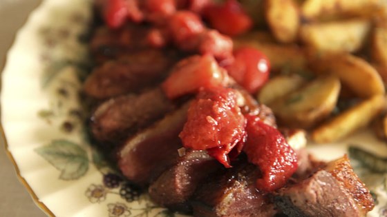Duck breast with Three Red Fruits