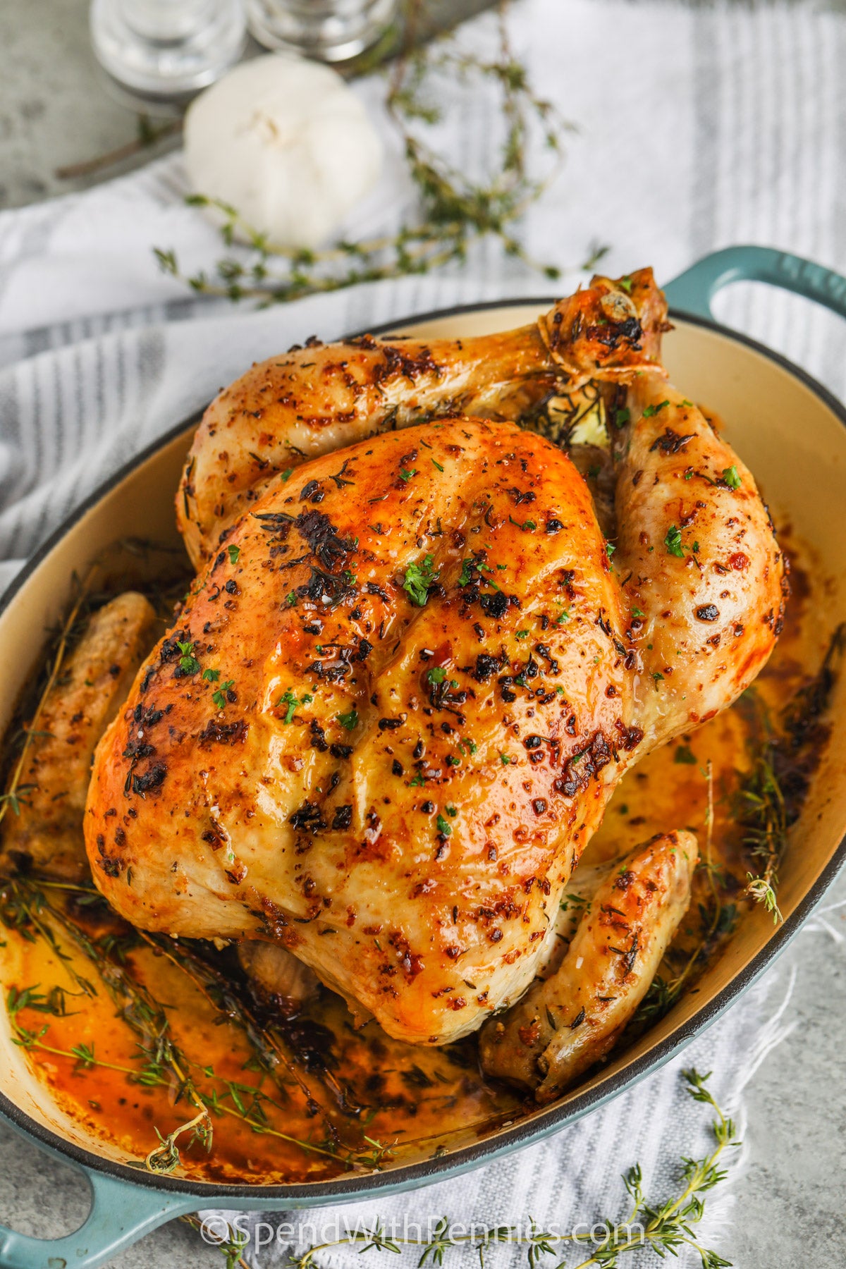 Garlic Butter Roast Chicken