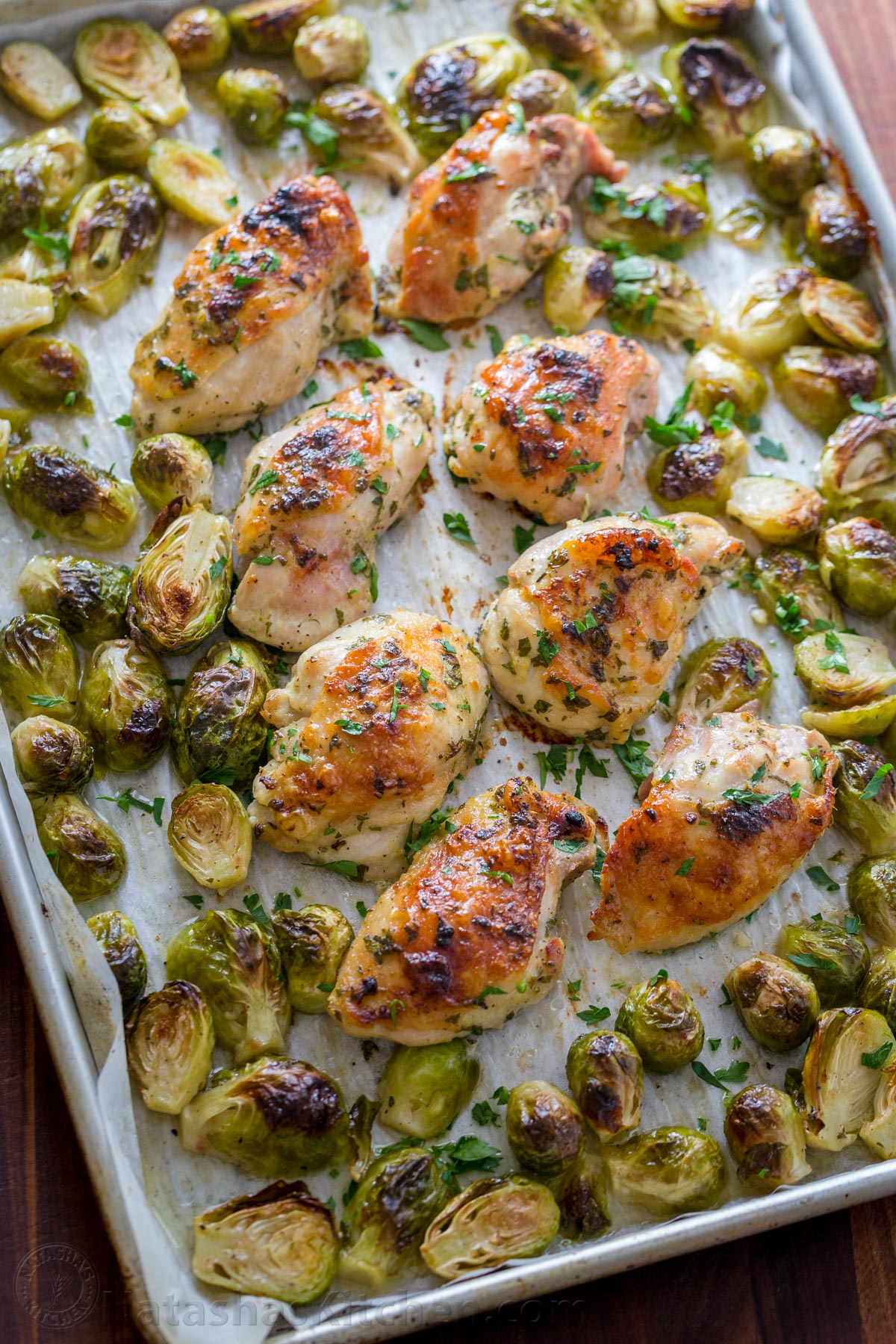 Garlic Dijon Chicken and Brussels Sprouts
