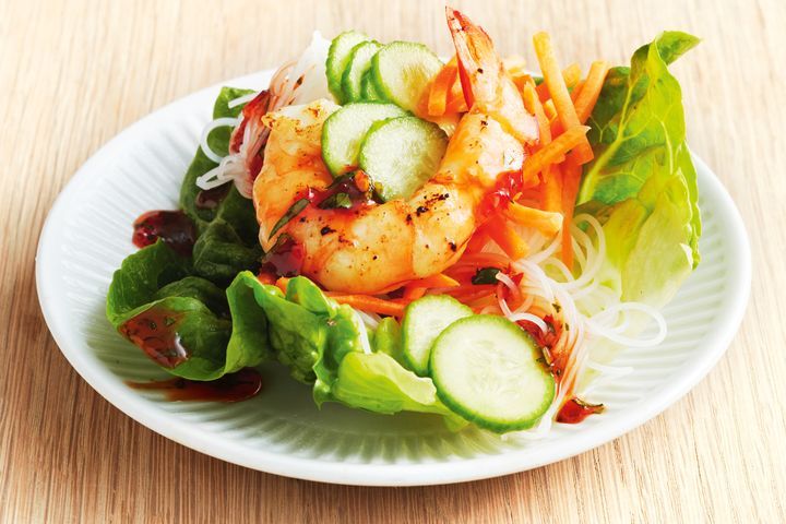 Garlic Prawn Lettuce Cups