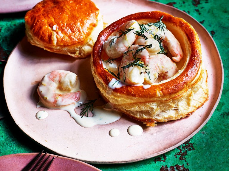 Giant Champagne and Lemon Prawn Vol-au-vents