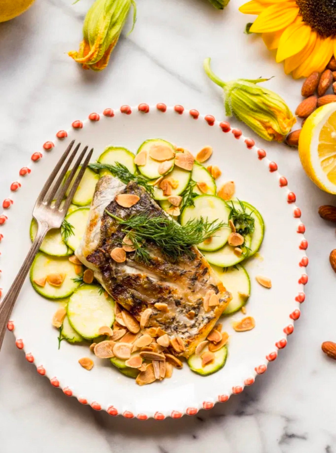 Grilled Barramundi and Zucchini Salad