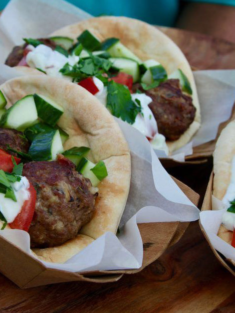 Grilled Lamb Gyro Wraps with Greek Tzatziki Sauce