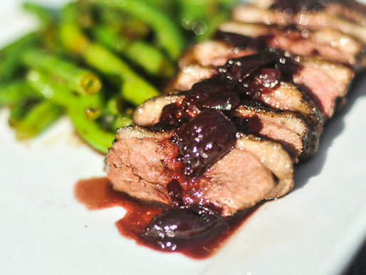 Grilling: Peppered Duck Breasts with Cherry-Port Sauce