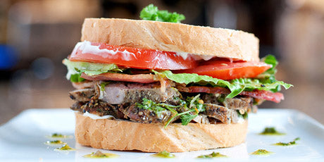 Herb-Rubbed Pork & Salsa Verde Sandwich