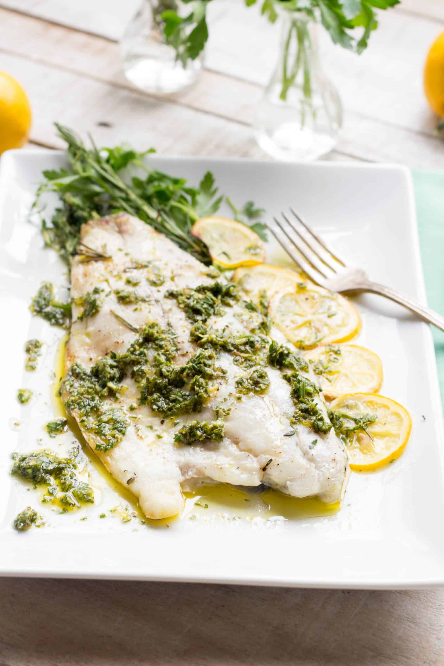 Herb Roasted Barramundi with Meyer Lemon Vinaigrette