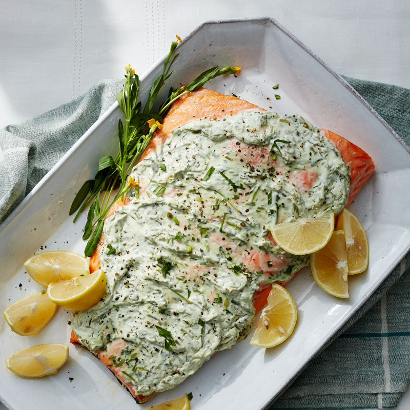 Herb and Yoghurt Baked Salmon Fillet