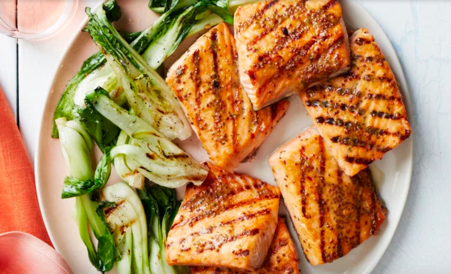 Honey-Mustard-Glazed Salmon Steaks