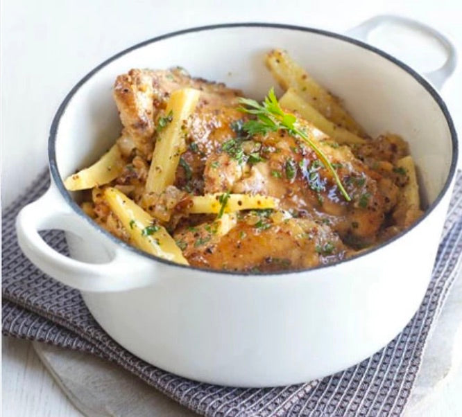 Honey Mustard Chicken Pot with Parsnips