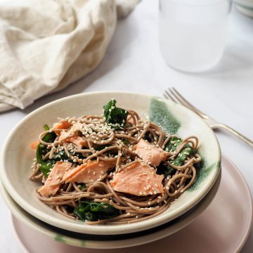 Hot Smoked Huon Salmon with Soba Noodles