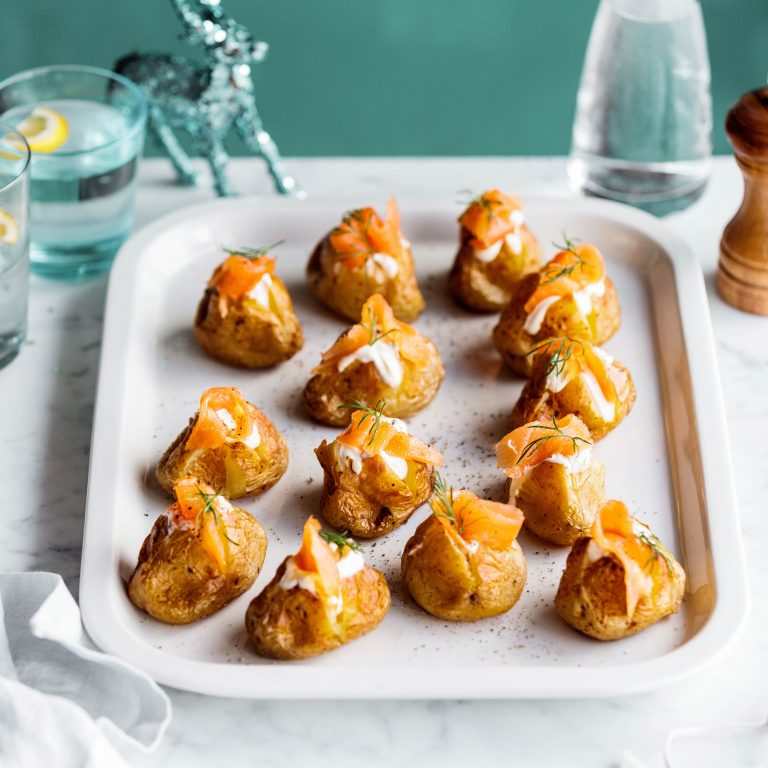 Huon Smoked Salmon & Baby Baked Potatoes