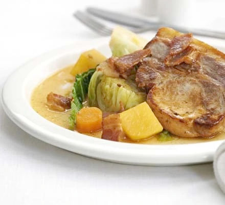 Irish Coddled Pork with Cider