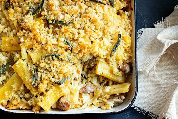 Italian Pork Sausage Pasta Bake