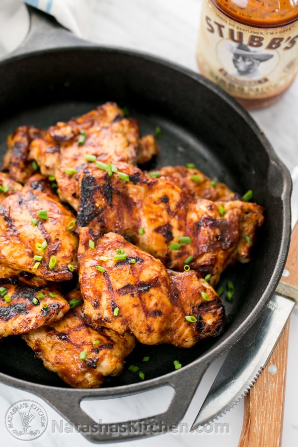 Juicy Barbecued Chicken Thighs