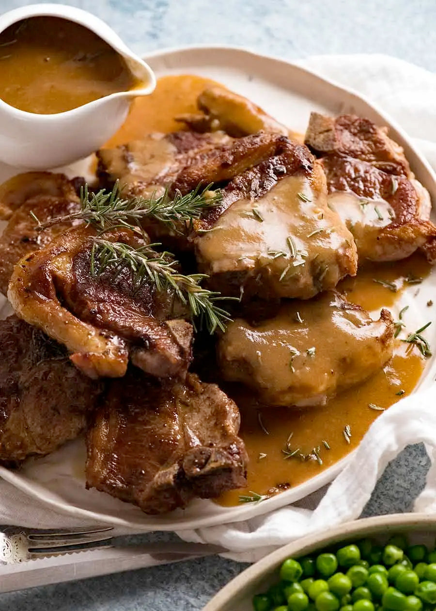 Lamb Chops with Rosemary Gravy