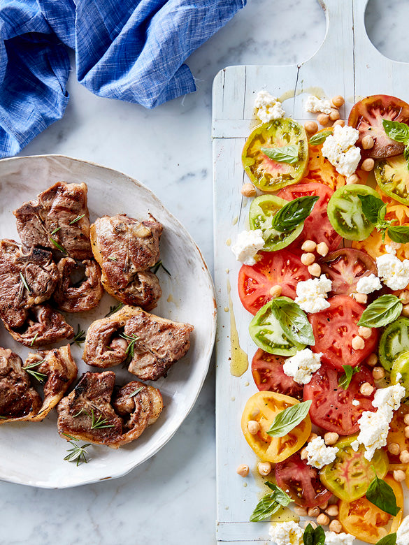 Lamb Loin Chops with Heirloom Tomato Salad