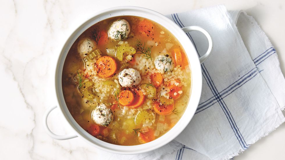 Lemon-Dill Chicken Meatball Soup