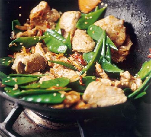 Lemon & Chilli Sesame Pork with Mangetout