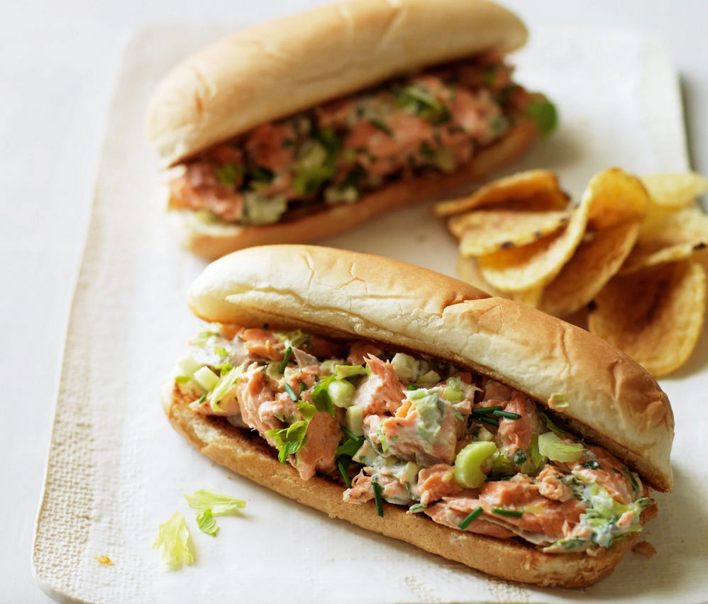 Lobster-Roll-Style Salmon Sandwiches