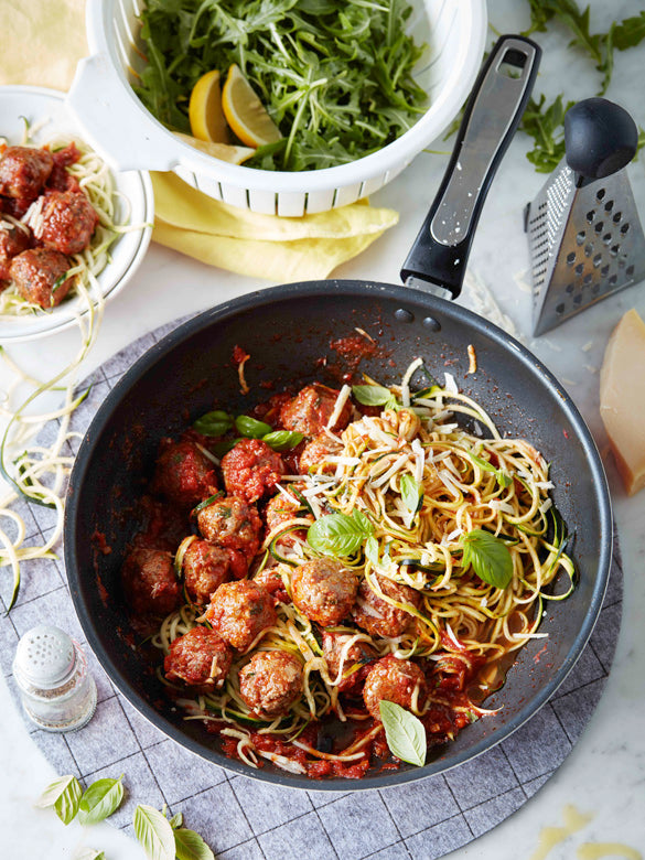 Meatballs and Zucchini Noodles