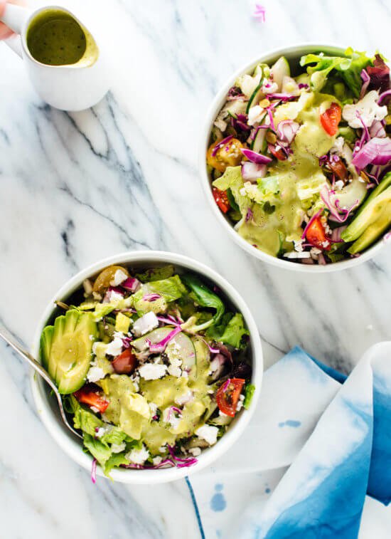 Mexican Green Salad with Jalapeño-Cilantro Dressing