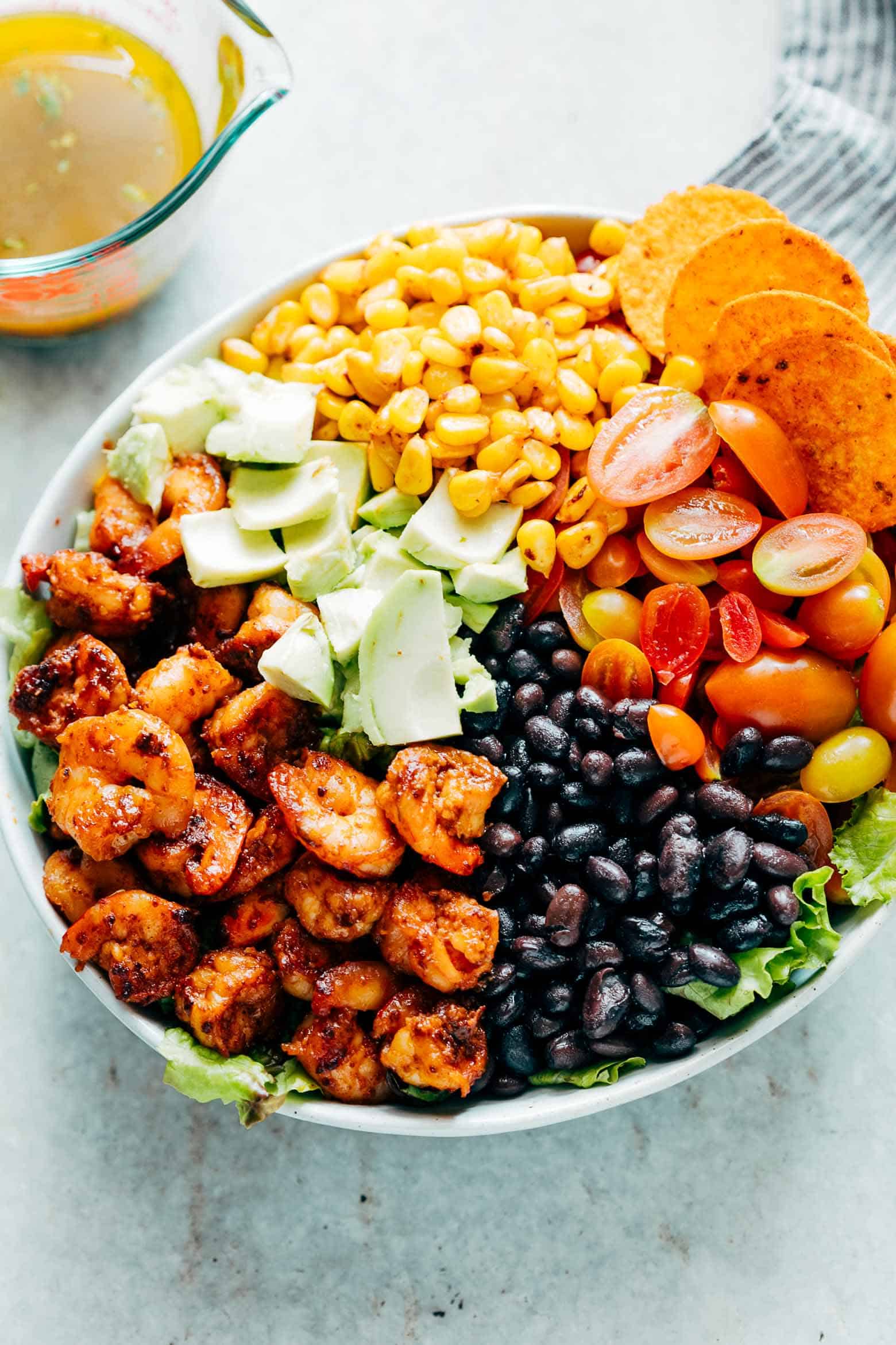 Mexican Prawn Avocado Taco Salad