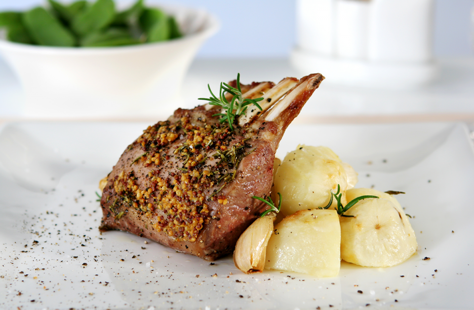 Mustard Crusted Rack of Lamb