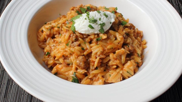 One-Pot Chicken and Sausage Orzo