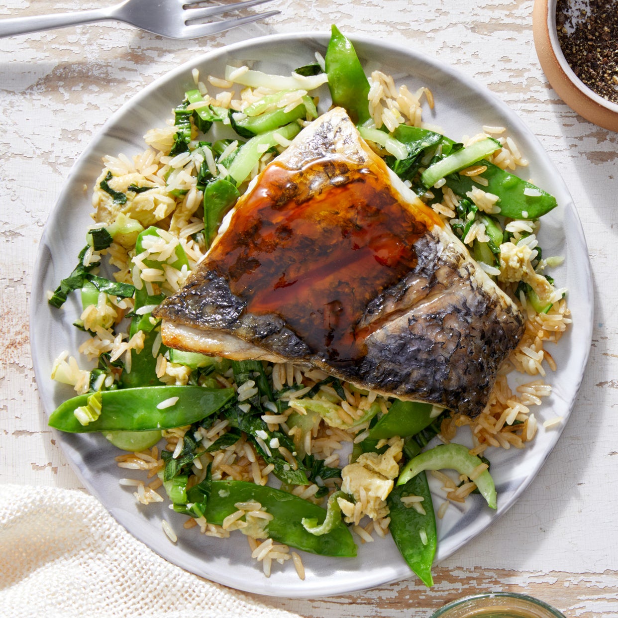 Orange-Soy Barramundi & Fried Rice