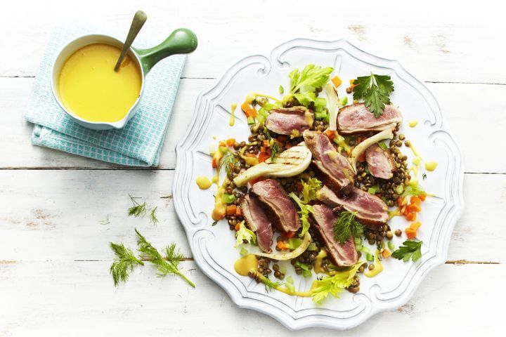Pan-Seared Duck Breast and Orange Butter Sauce