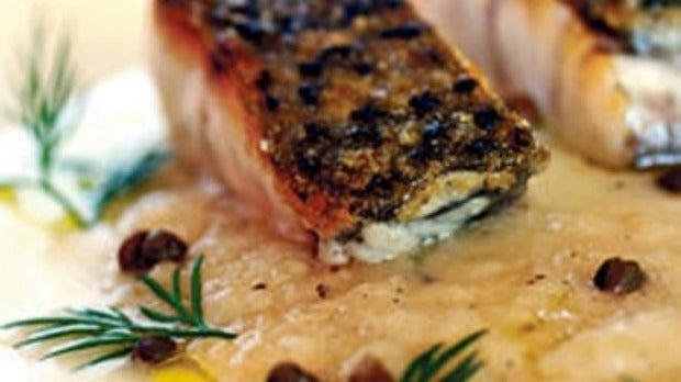 Pan-fried Barramundi Pieces with Onion Cream